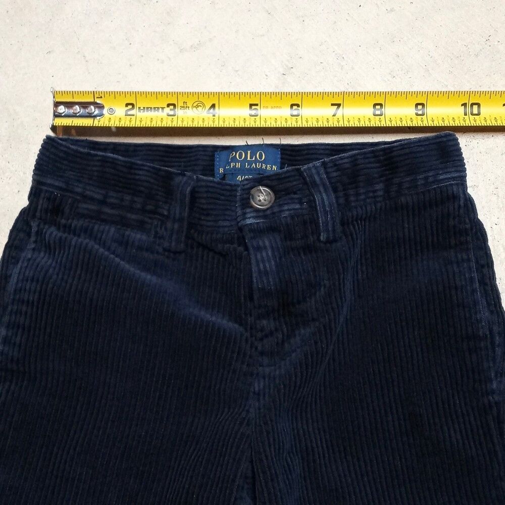 Polo Ralph Lauren Kids Corduroy Pants Size 4/4T Preppy Straight Leg Navy Blue - Picture 9 of 9
